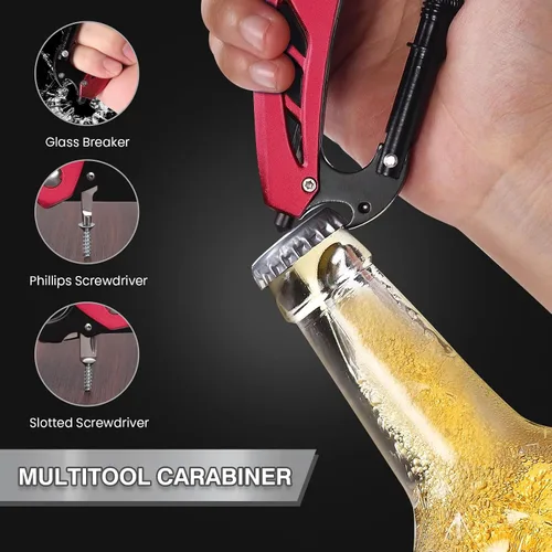 Miniatura 2 de FUNBRO Cuchillo multiherramienta (Rojo)