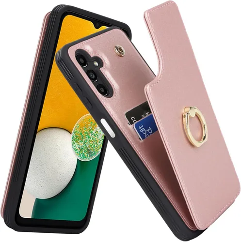Miniatura 52 de Lipvina Funda para Samsung Galaxy A03s con tarjetero, Galaxy A03s Funda tipo cartera para mujer, tarjetero de crédito, soporte de anillo, fundas