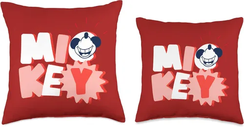 Miniatura 3 de Disney Mickey Mouse All Smiles - Almohada roja, 16 x 16 pulgadas, multicolor