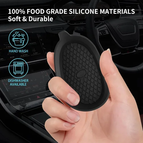 Miniatura 7 de ME.FAN Posavasos para Portavasos de Coche [Paquete de 4] Alfombrillas de Silicona para Tazas, Accesorios Interiores Universales Antideslizantes