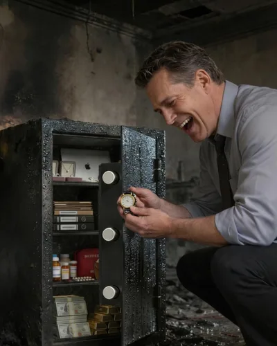 Miniatura 9 de Caja fuerte ignífuga de 23.69 pulgadas de alto para el hogar, resistencia al fuego de 1700 °F durante 60 minutos, caja de seguridad a prueba