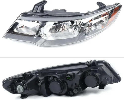 Miniatura 4 de OUKANING - Para 2010 2011 2012 2013 Kia Forte/Forte Koup halógeno faro delantero izquierdo lado conductor estilo fábrica negro carcasa ámbar lente