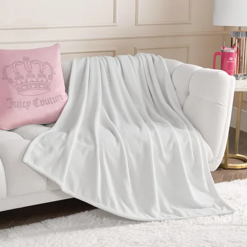 Miniatura 15 de Juicy Couture Berry Happy - Manta de felpa de 50 x 70 pulgadas, color rosa, mantas decorativas para sofás, mantas para sillas y camas