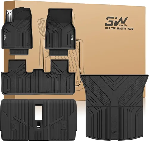 Miniatura 34 de 3W – Tapetes y revestimiento para maletero compatibles con Tesla Model S 2021-2026, tapetes TPE para todo tipo de clima con ajuste personalizado