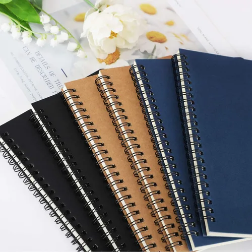 Miniatura 9 de EUSOAR - Cuaderno rayado A5 con espiral, para escritura, viajes, notas, diario, bocetos, para estudiantes, oficina, negocios, tapa de 3