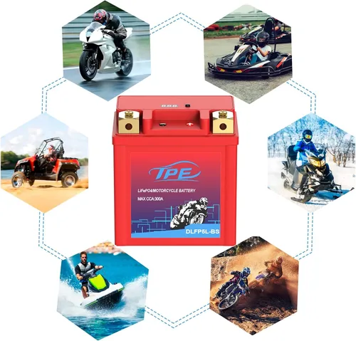 Miniatura 5 de TPE - Batería de litio de 12V para motocicletas YTX5L-BS 3AH 300CCA con BMS inteligente y pantalla LCD LiFePO4, batería de arranque