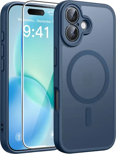 Miniatura 305 de FNTCASE - Funda para iPhone 16 Pro: magnética, mate, translúcida, de grado militar, protectora contra caídas, resistente, fina, duradera y a prueba