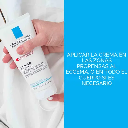 Miniatura 9 de La Roche-Posay Lipikar Crema Calmante de Alivio para Eccema, Loción Facial y Corporal Para Eccema y Piel Sensible y Seca, Hidratante con Avena