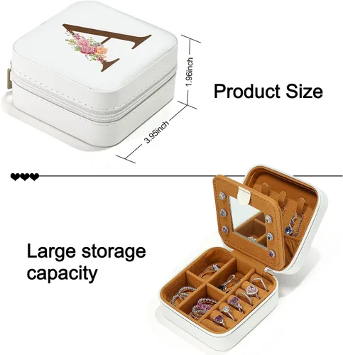 Miniatura 6 de Joyero pequeño organizador de joyas de viaje, mini joyero de viaje, soporte para joyas, artículos esenciales de viaje, regalos personalizados