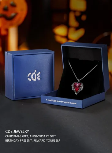 Miniatura 4 de CDE - Collar con dije de corazón de ala de ángel para mujer, dije de tono plateadodorado, regalo de Navidad, San ValentínDía de la Madre