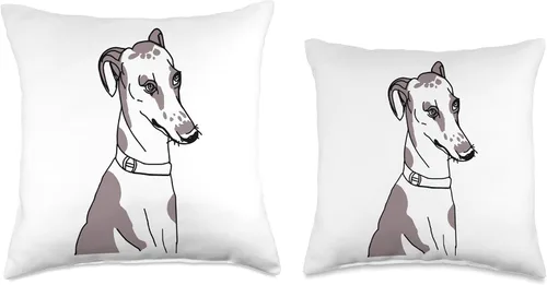 Miniatura 3 de Whippet Dog Pedigree Dog Apparel Whippet Gift Tee Pedigree Dog Throw Pillow, 16x16, Multicolor
