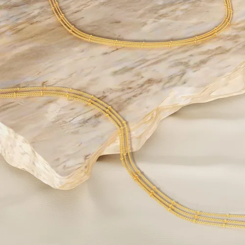 Miniatura 6 de CHESKY - Gargantilla de oro para mujer, chapado en plataoro de 14 quilates, gargantilla de cuentas satélite, delgada, de moda, collares de clip
