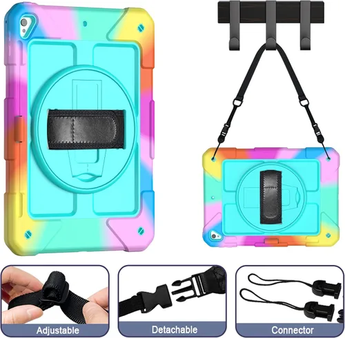 Miniatura 5 de LTROP Funda Protectora para iPad de 6ª/5ª Generación y iPad Air 2, Funda para iPad de 9.7 Pulgadas con Correa para el Hombro, Soporte
