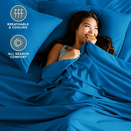Miniatura 139 de Bare Home Hotel Luxury - Juego de sábanas tamaño individual, extra suave, 4 piezas, bolsillos profundos, ajuste fácil, refrescante y transpirable