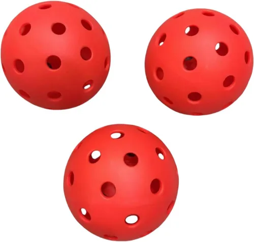 Miniatura 2 de Paquete de 4 bolas de pickleball rojas X-40 de 2.913 in de diámetro, 40 agujeros para exteriores