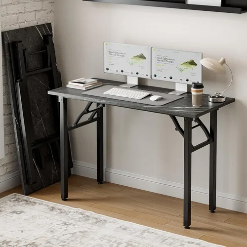Miniatura 31 de Frylr Pequeño escritorio plegable para computadora, mesa portátil de 35.8 pulgadas para manualidades y estudio, escritorio ligero para espacios