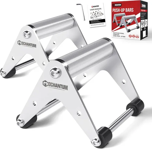 Push Up Bar - Heavy-Duty Stainless Steel Pushup Stands with Non-Slip Base, 500LB Capacity, Portable Home Gym Equipment for Strength Training & Floor