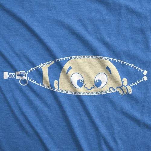 Miniatura 12 de Remera para futura mamá, con diseño simpático de bebé asomándose. Remera simpática para futura mamá.