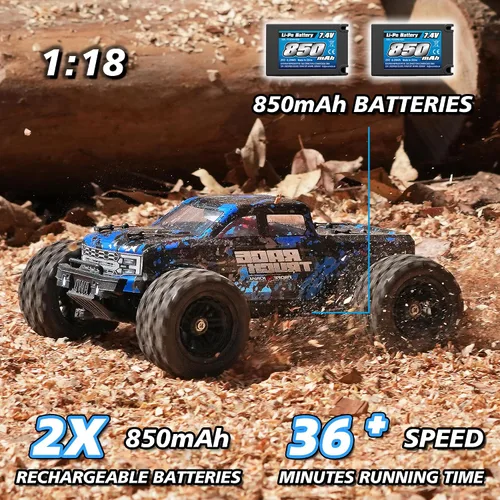 Miniatura 6 de HAIBOXING Autos RC a escala 1/18 4WD todoterreno Monster Trucks con 36+KM/H de alta velocidad, 2.4 GHz control remoto, vehículos eléctricos todo