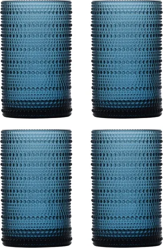 Miniatura 2 de Fortessa Orbetto - Colección de vajilla de plástico para exteriores con reborde, vaso para cóctel de bebidas heladas, 4 unidades, 385 ml, azul