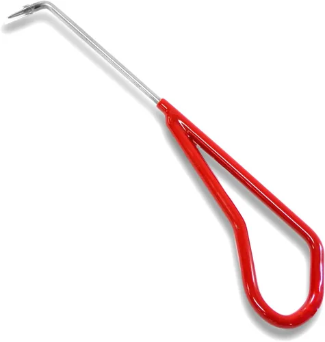 KAKURI Gancho de raíz de bonsái, herramienta profesional de 8.6 pulgadas, acero inoxidable japonés, rojo, fabricado en Japón
