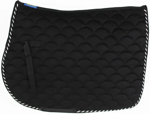 Miniatura 2 de Caballo Inglés Acolchado Contorneado All-Purpose Trail Saddle Pad Negro 7296BK