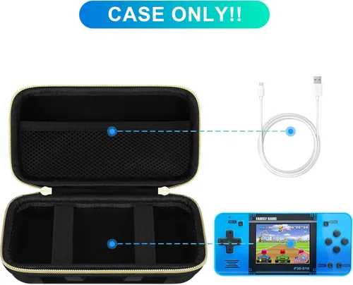 Miniatura 2 de BOVKE Funda de transporte para juego de mano WELLST·G - 220 videojuegos retro precargados, mini organizador de almacenamiento electrónico Arcade