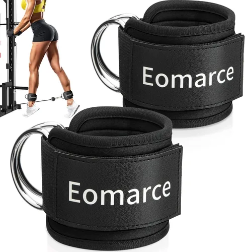 Juego de 2 correas de tobillo de alta calidad para máquinas de cable, mujeres y hombres, correa de tobillo para entrenamiento, tobilleras para