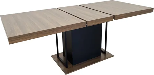 Miniatura 12 de KEIKI Mesa de comedor extensible de 62.99 a 78.7 pulgadas, moderna mesa de cocina extensible de granja para 6 a 10 personas, mesa de conferencia