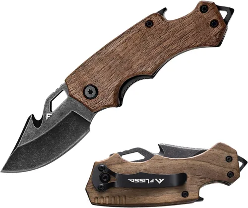 Miniatura 11 de FLISSA Mini cuchillo de bolsillo plegable, hoja de punto de caída de acero inoxidable de 2.5 pulgadas, cuchillos de bolsillo EDC para hombres
