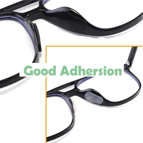 Miniatura 4 de Almohadillas adhesivas para la nariz, 10 pares de almohadillas de silicona antideslizantes para lentes de sol, transparentes, 0.039 pulgadas