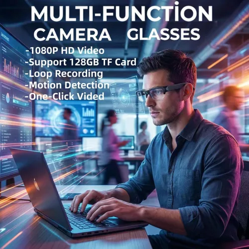 Miniatura 4 de LIMIETE - Lentes espía de 128 GB – Lentes de cámara oculta HD de 1080p, sin WiFi, marco ligero de 1.34 oz, grabación de 95 minutos, enchufar y usar