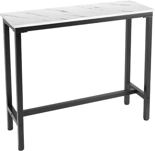 Miniatura 15 de Mr IRONSTONE - Mesa de bar, mesa alta de 47" para pub, mesa rectangular de altura de bar, consola/mesa de café para sofá, para espacios estrechos