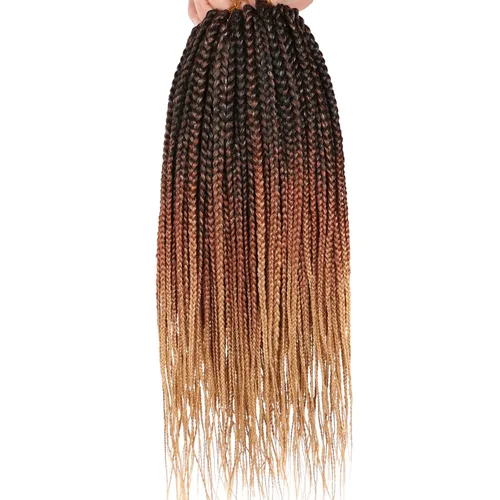 Miniatura 50 de XTREND 10 Pulgadas 6 Paquetes Trenzas de Caja de Ganchillo Cabello Pre-anudado Sin Nudos Bobo Trenzas de Caja 3X Extensiones de Cabello Trenzado 1b#