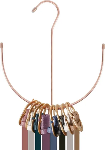 Miniatura 11 de ZEDODIER Colgadores para Cinturones, Estante para Cinturones Negro Organizadores de Accesorios de Armario, Gancho Organizador de Armario