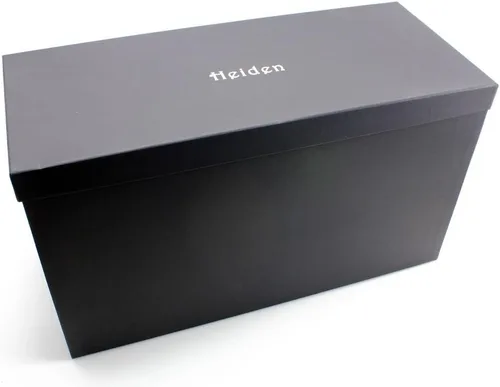 Miniatura 5 de Bobinadora de reloj doble con pilas en cuero negro, Negro -, Contemporáneo
