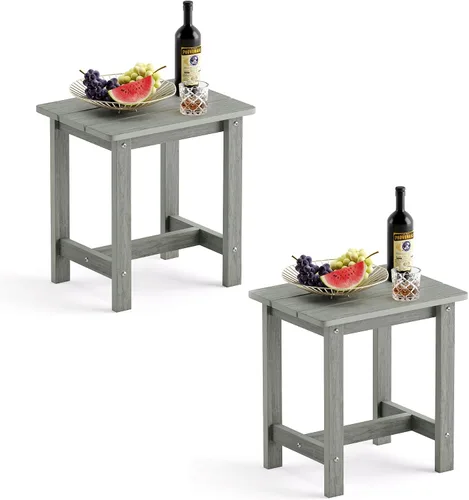 Miniatura 23 de LUE BONA - Mesa auxiliar para exteriores, mesa pequeña de exterior HDPS, mesa auxiliar Adirondack, mesa auxiliar de exterior para patio, porche