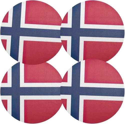 Miniatura 7 de Aruba Flag Round Table Placemats 15 Inch, Seasonal Table Mats Modern Place Mats for Dining, Kitchen, Parties, Camping