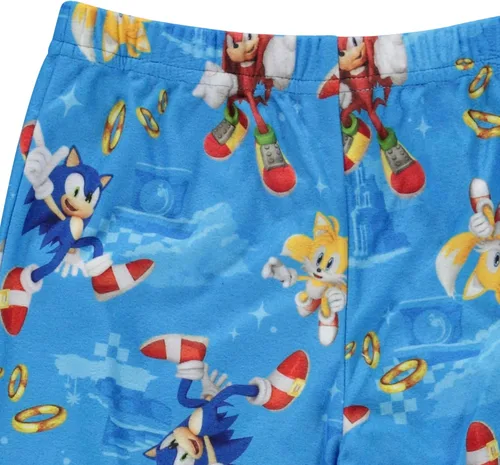 Miniatura 5 de Sonic The Hedgehog Conjunto de pijama para niño, 2 piezas, abrigo de franela para niños, pijamas a juego con botones, pijamas familiares de Navidad