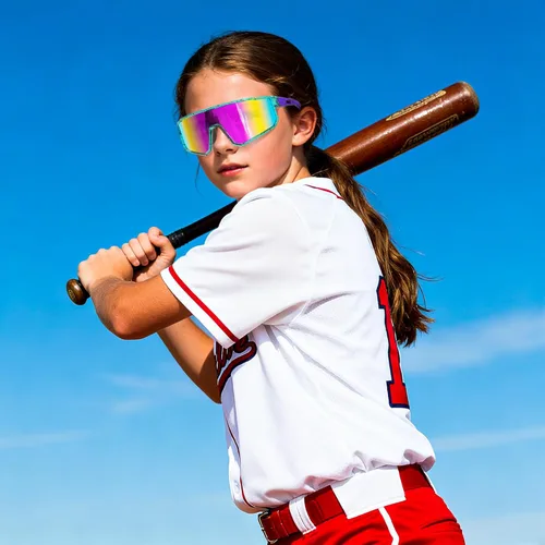 Miniatura 2 de Lentes de sol polarizados de béisbol para niños, TR90, marco ligero, para niños y niñas de 6 a 14 años, softbol y ciclismo Colorful Lens