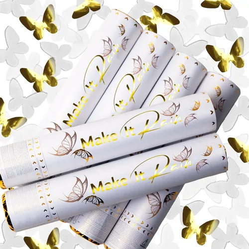 Miniatura 12 de PrimePure Cañón de confeti para fiestas, biodegradables, multicolor, rectangulares, confeti, paquete de 6, pistola de cañón de fiesta para bodas