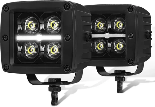 Miniatura 9 de 3" SAE luces antiniebla LED legales para la calle, aprobadas por DOT, cubos LED cuadrados, cápsulas de luz antiniebla de haz trun-cado, 2 piezas