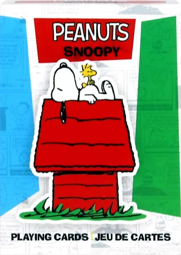 Miniatura 2 de AQUARIUS Peanuts Snoopy - Baraja de cartas con temática de Snoopy para tus juegos de cartas favoritos, mercancía y coleccionables de cacahuetes