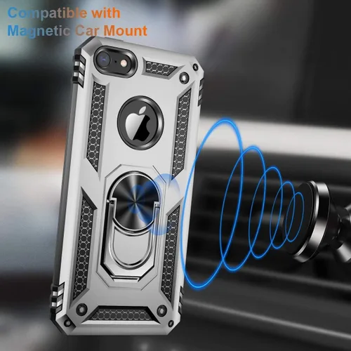 Miniatura 21 de Jeylly Funda para iPhone SE/Funda para iPhone 5S, Exterior de Plástico Duro que Absorbe Golpes + Interior de Silicona de Goma Defensor contra