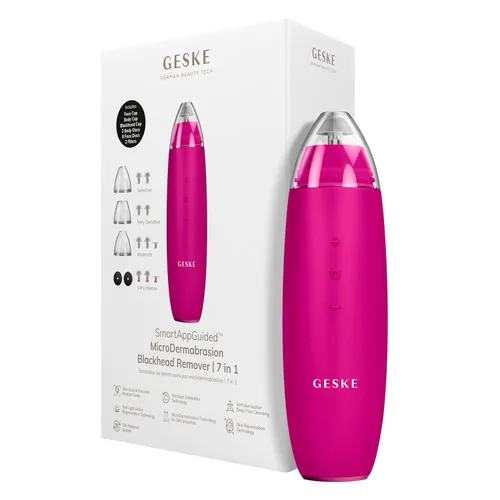 Miniatura 14 de GESKE SmartAppGuided™ MicroDermabrasion Blackhead Remover 7 en 1 Removedor de puntos negros Limpiador eléctrico de poros Innovadora taza