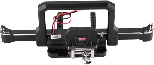 Miniatura 8 de Parachoques delantero de coche RC con cabrestante, pieza de actualización de aleación de aluminio resistente para accesorios de orugas Axial SCX10 II