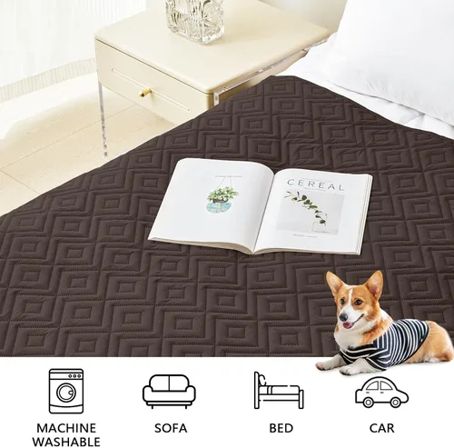 Miniatura 7 de hyha Manta impermeable para perros, funda suave para cama de perro, mantas para mascotas, funda impermeable para sofá y sillón para perros lavable