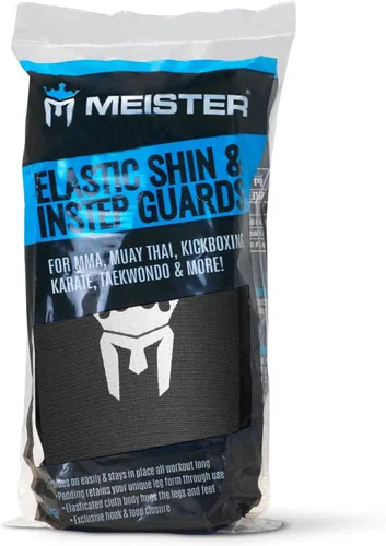 Miniatura 4 de Meister Espinilleras y empeine de tela elástica MMA (par) Comfort-fit protection with flexible impact padding for MMA, Muay Thai and kickboxing.