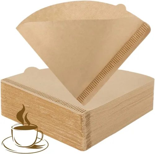 YQL V01 - Filtro de café, 200 unidades tamaño 01, filtros de café desechables naturales sin blanquear, aptos para gotero de café por goteo