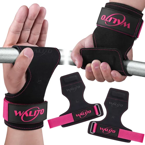 Miniatura 10 de WALITO Correa de Muñeca para Levantamiento de Pesas, Correas de Muñeca Dobles de Cuero para Levantamiento de Pesas para Entrenamiento de Fuerza